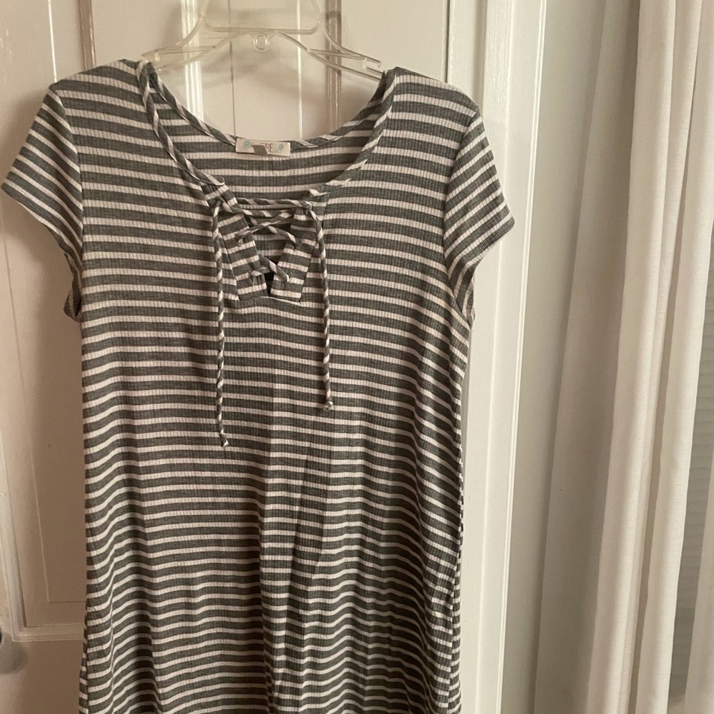 Stripped Short Dress